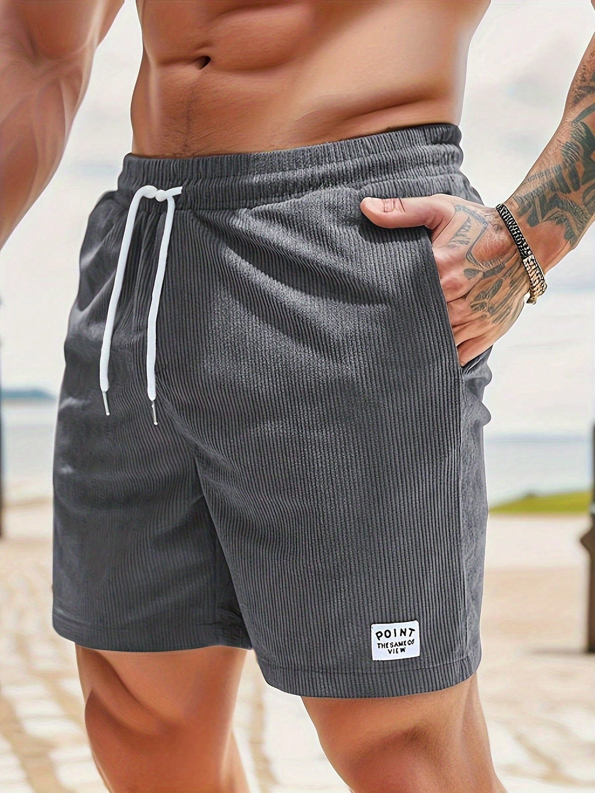 Men's Drawstring Shorts Relaxed Fit Elastic Waist Casual Everyday Beach Holiday Loungewear Lounge Boyd