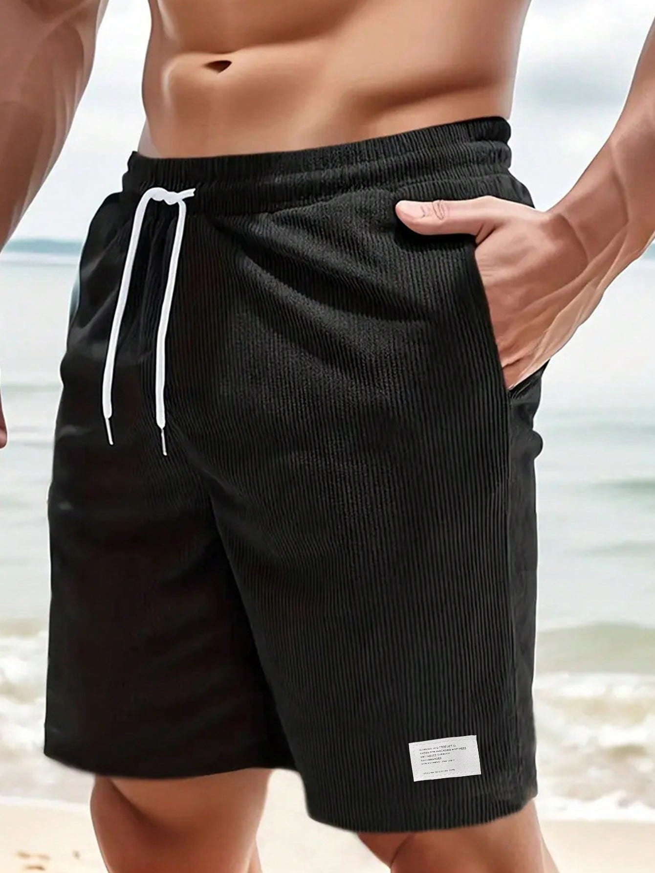 Men's Drawstring Shorts Relaxed Fit Elastic Waist Casual Everyday Beach Holiday Loungewear Lounge Boyd