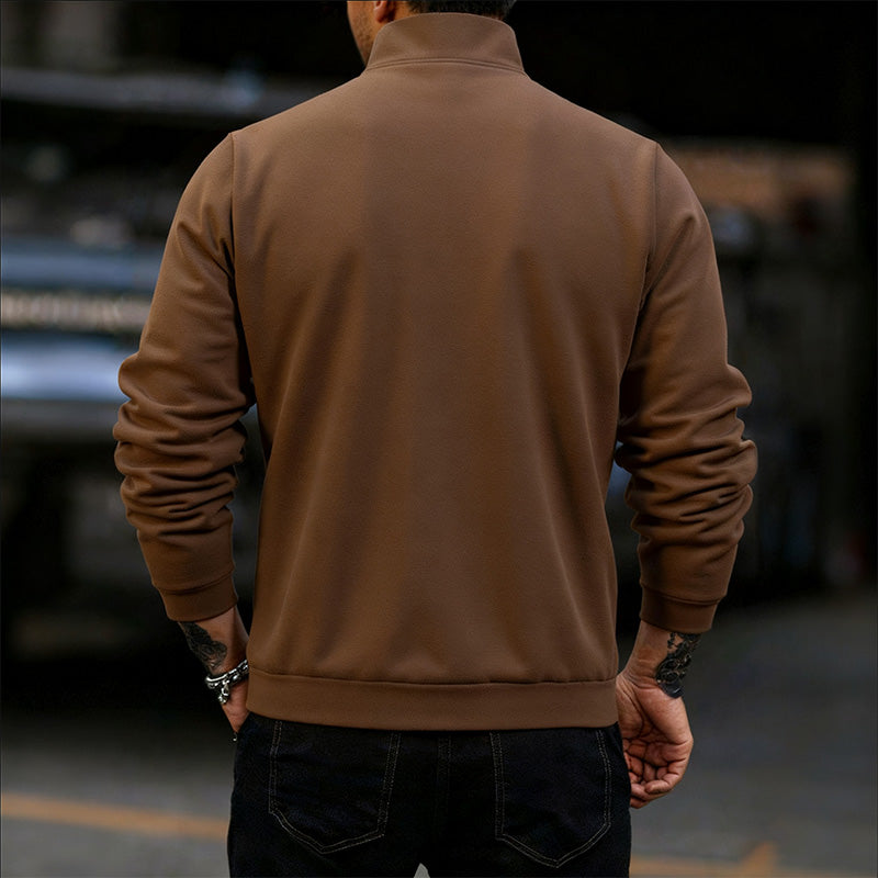 Men's Long Sleeve Half-Zip Shirt Casual Fit Versatile Everyday Layering