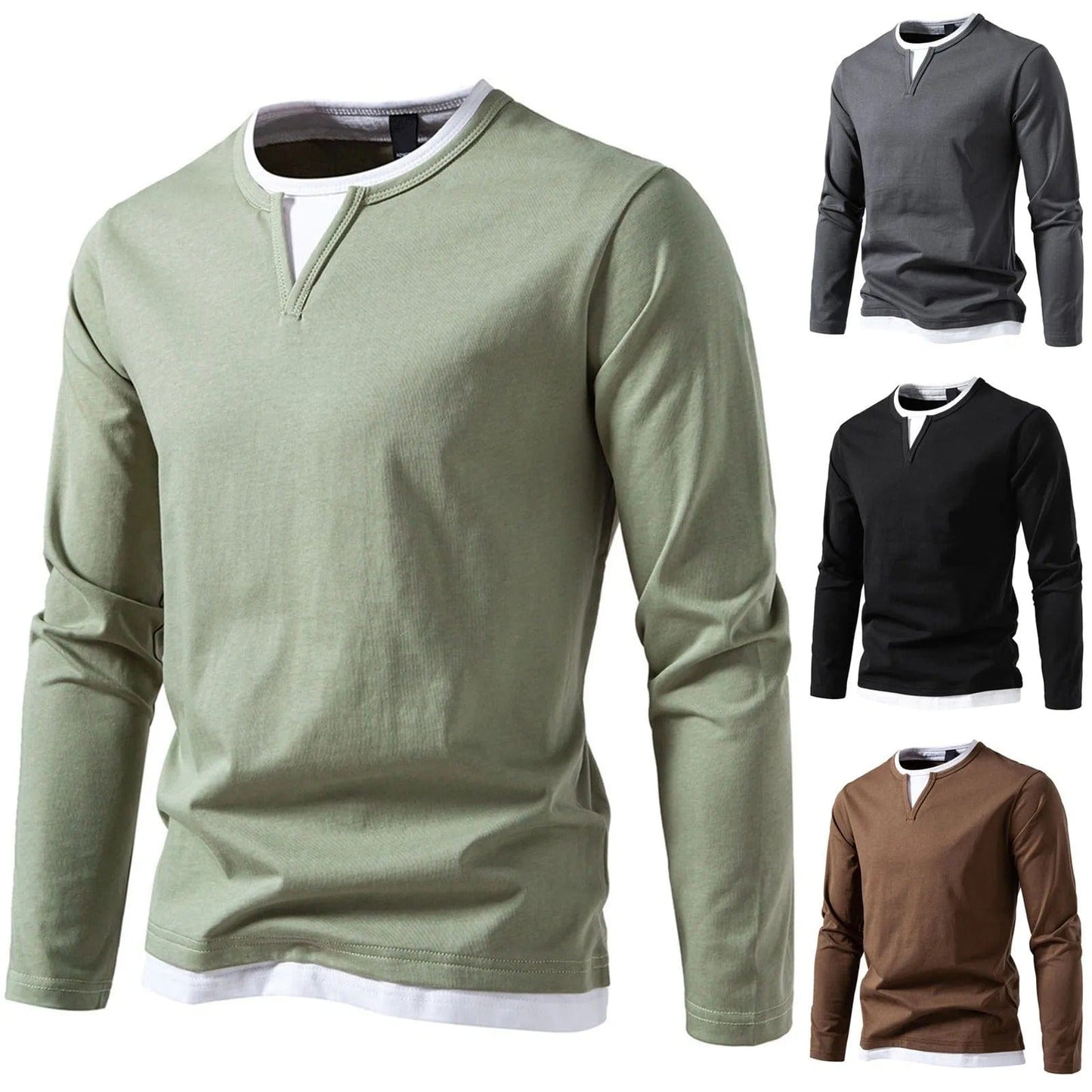 Men's Stylish Long Sleeve Shirt Slim Fit Casual Everyday Wear