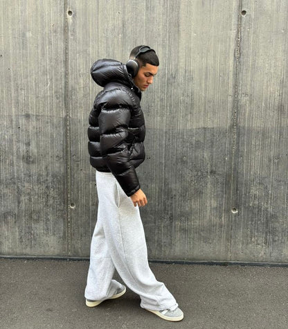 Men's Puffer Jacket Padded Full-Zip Insulated Quilted Warm Casual Layering Outdoor Winter Everyday Streetwear