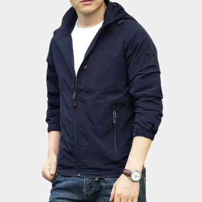 Men's Cargo Jacket Lightweight Breathable Multi-Pocket Utility Full-Zip Casual Layering Everyday Streetwear Ridley