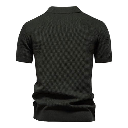 Men's Mesh Polo Shirt Short-Sleeve Collared Breathable Textured Casual Smart-Casual Everyday Golf Sport Regular Fit Osgood