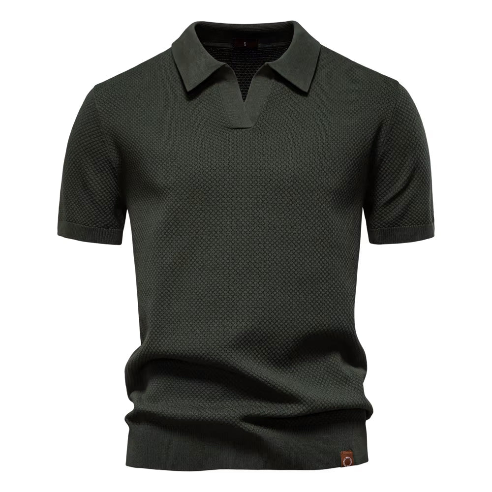 Men's Mesh Polo Shirt Short-Sleeve Collared Breathable Textured Casual Smart-Casual Everyday Golf Sport Regular Fit Osgood