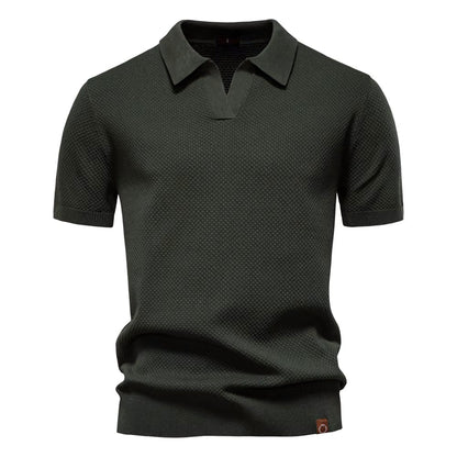 Men's Mesh Polo Shirt Short-Sleeve Collared Breathable Textured Casual Smart-Casual Everyday Golf Sport Regular Fit Osgood