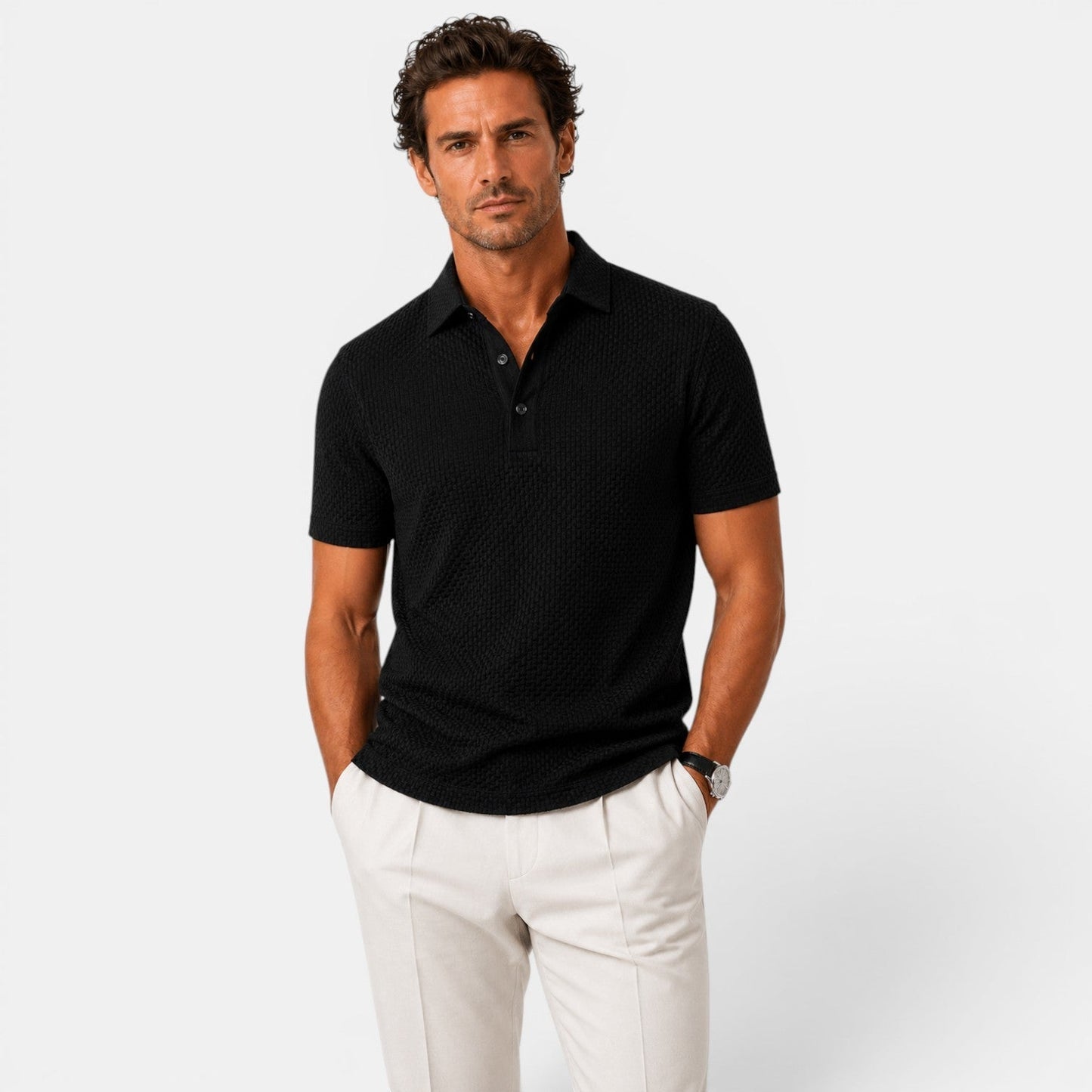 Men's Polo Shirt Classic Short-Sleeve Collared Regular Fit Casual Smart-Casual Everyday Golf Sport Bishop