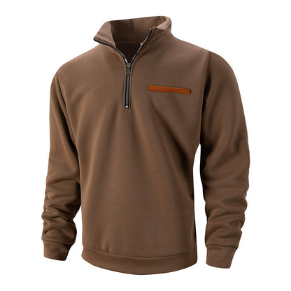 Men's Long Sleeve Half-Zip Shirt Casual Fit Versatile Everyday Layering