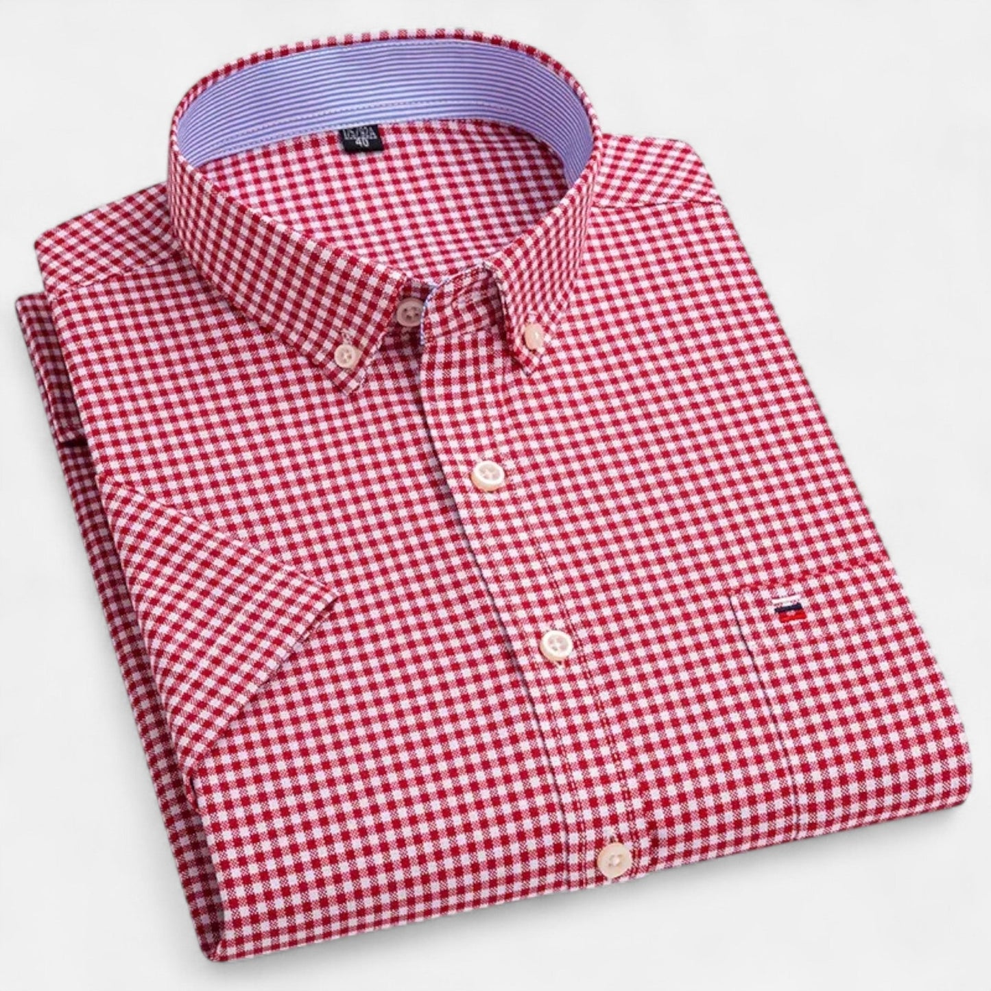 Men's Button-Up Shirt Classic Short-Sleeve Collared Casual Holiday Beach Smart-Casual Everyday Relaxed Fit Halsey