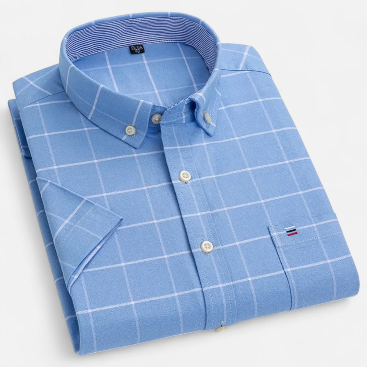 Men's Button-Up Shirt Classic Short-Sleeve Collared Casual Holiday Beach Smart-Casual Everyday Relaxed Fit Halsey