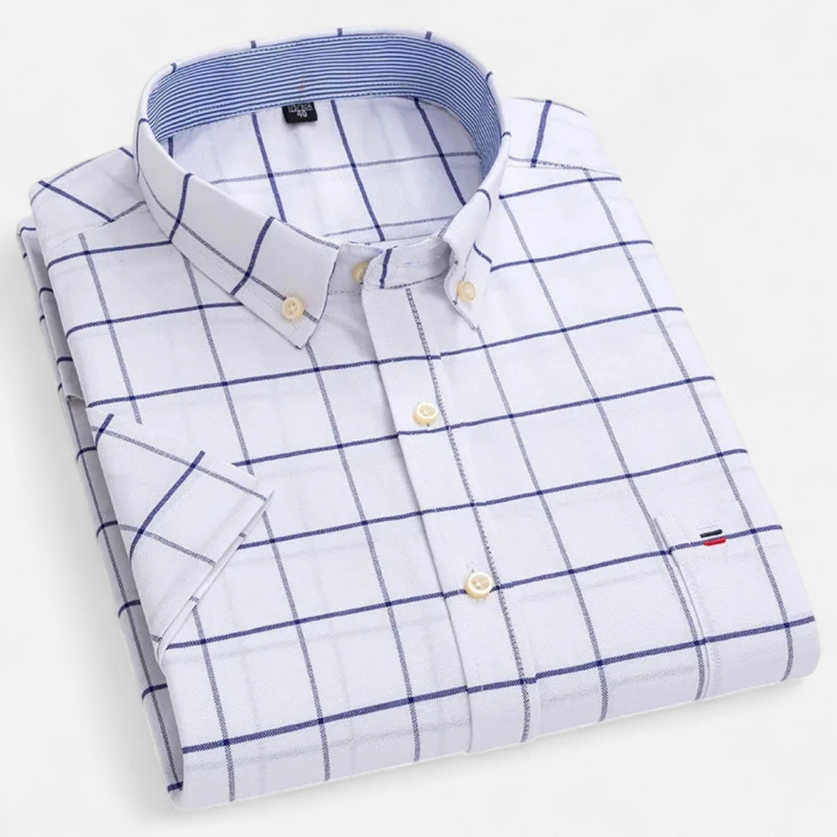 Men's Button-Up Shirt Classic Short-Sleeve Collared Casual Holiday Beach Smart-Casual Everyday Relaxed Fit Halsey