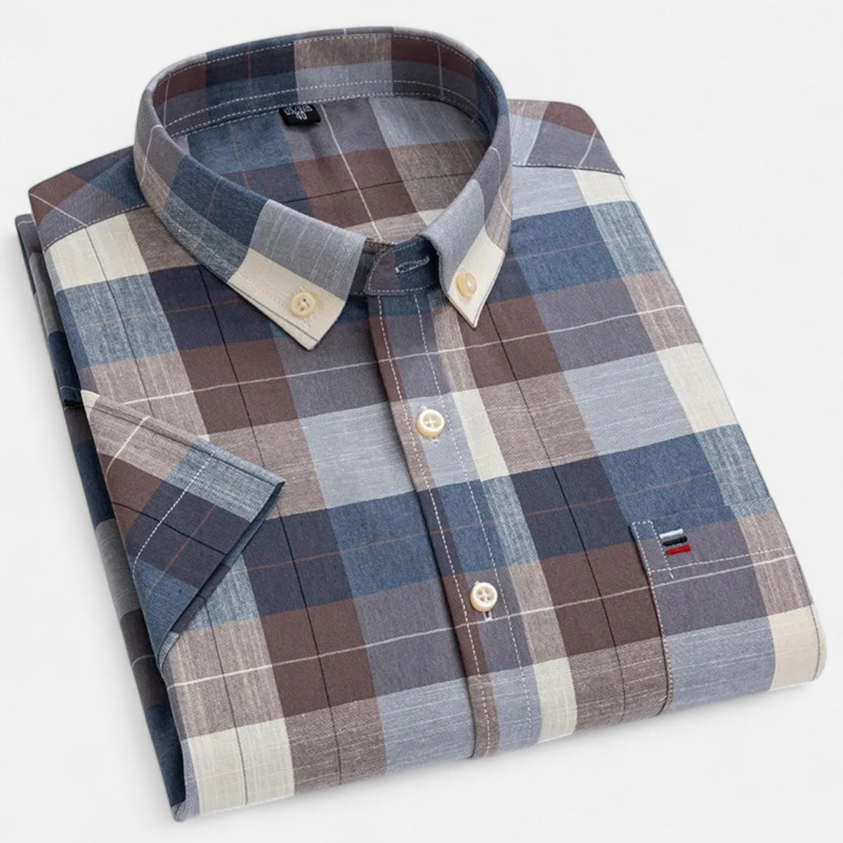 Men's Button-Up Shirt Classic Short-Sleeve Collared Casual Holiday Beach Smart-Casual Everyday Relaxed Fit Halsey