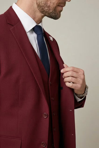 Men's Suit Set Tailored Slim Fit Blazer & Trousers Two-Piece Formal Wedding Business Occasion Classic Elegant Ashworth