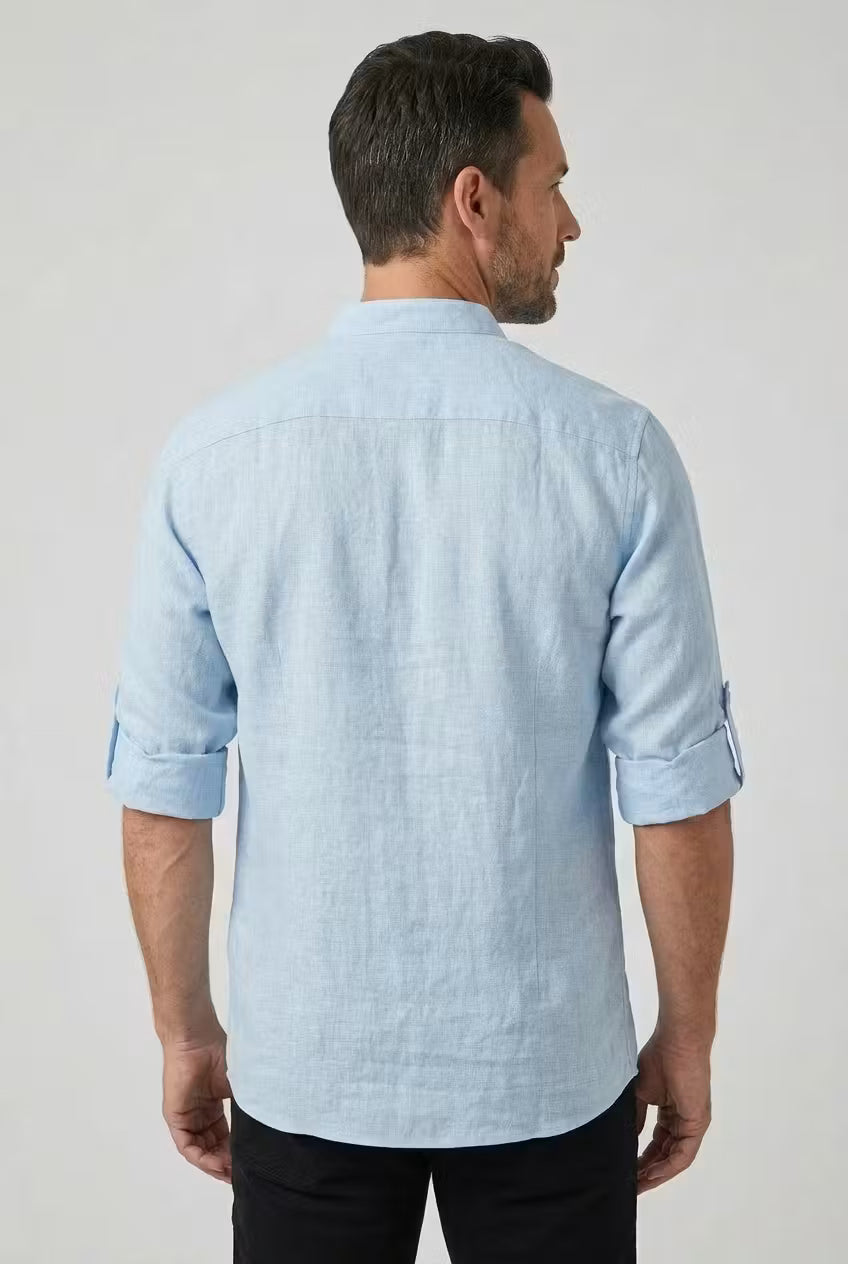 Men's Check Shirt Classic Long-Sleeve Button-Up Collared Casual Smart-Casual Office Everyday Relaxed Fit Plaid Halford