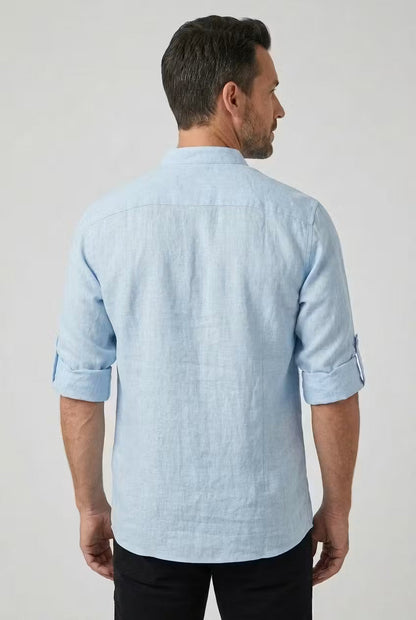 Men's Check Shirt Classic Long-Sleeve Button-Up Collared Casual Smart-Casual Office Everyday Relaxed Fit Plaid Halford