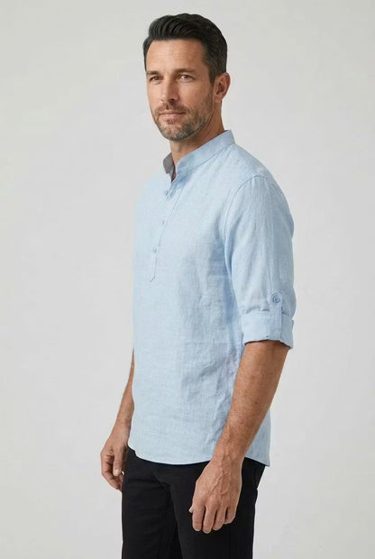 Men's Check Shirt Classic Long-Sleeve Button-Up Collared Casual Smart-Casual Office Everyday Relaxed Fit Plaid Halford