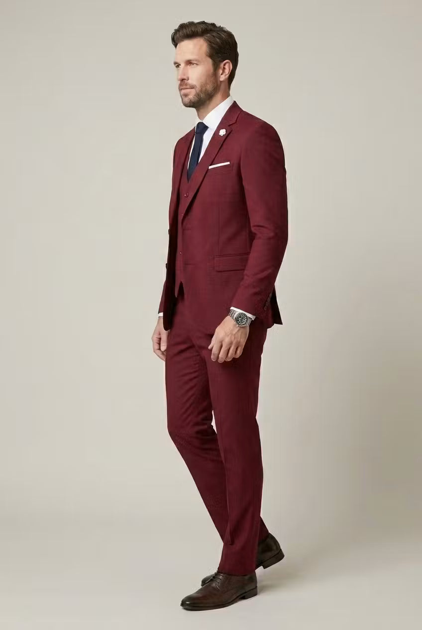 Men's Suit Set Tailored Slim Fit Blazer & Trousers Two-Piece Formal Wedding Business Occasion Classic Elegant Ashworth