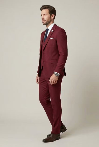 Men's Suit Set Tailored Slim Fit Blazer & Trousers Two-Piece Formal Wedding Business Occasion Classic Elegant Ashworth