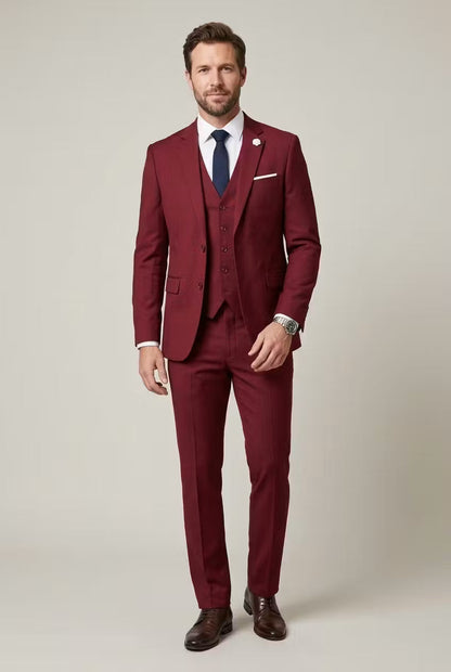 Men's Suit Set Tailored Slim Fit Blazer & Trousers Two-Piece Formal Wedding Business Occasion Classic Elegant Ashworth