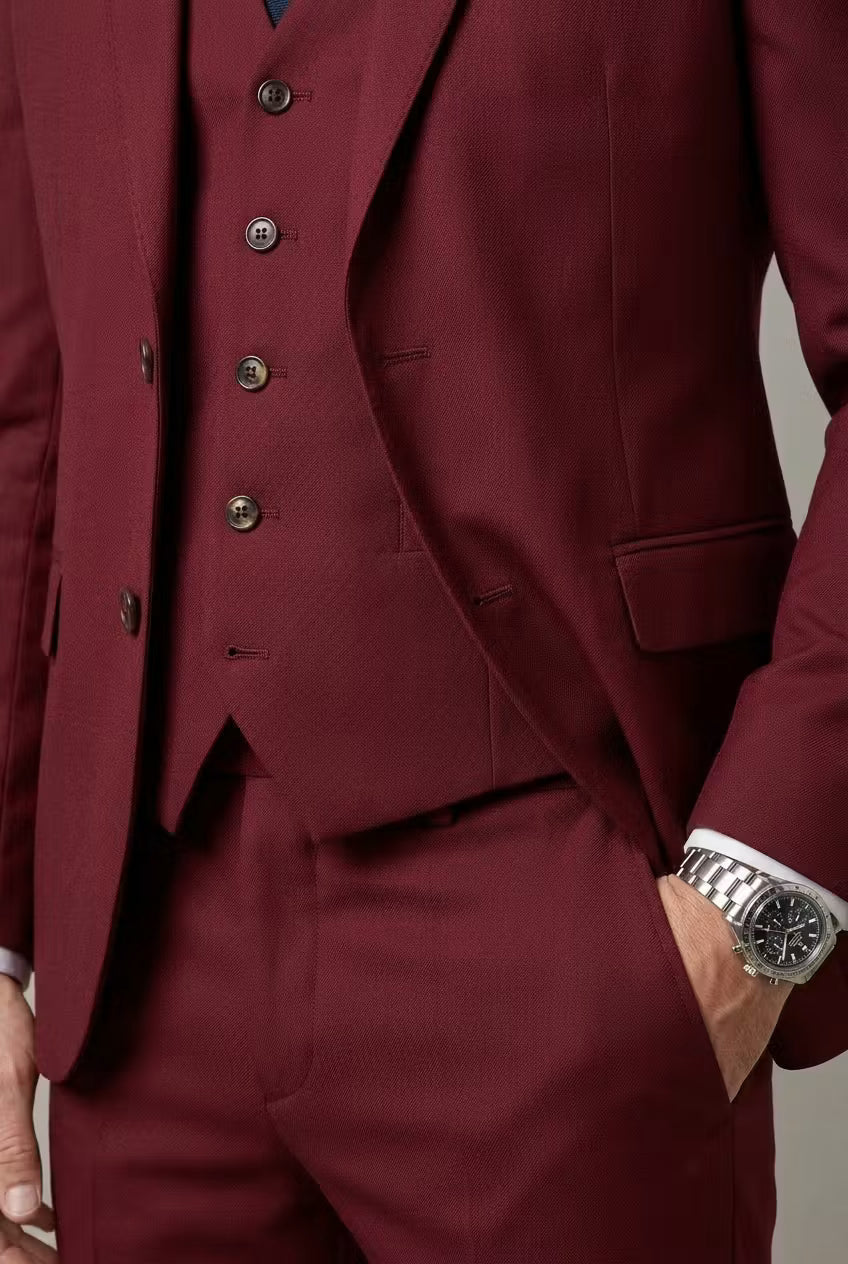 Men's Suit Set Tailored Slim Fit Blazer & Trousers Two-Piece Formal Wedding Business Occasion Classic Elegant Ashworth