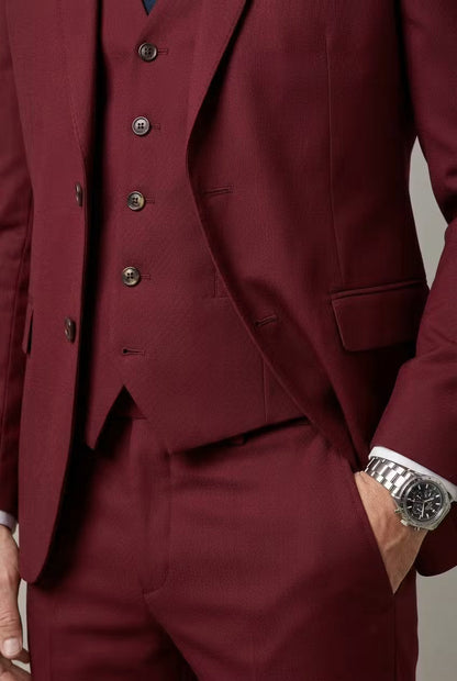 Men's Suit Set Tailored Slim Fit Blazer & Trousers Two-Piece Formal Wedding Business Occasion Classic Elegant Ashworth