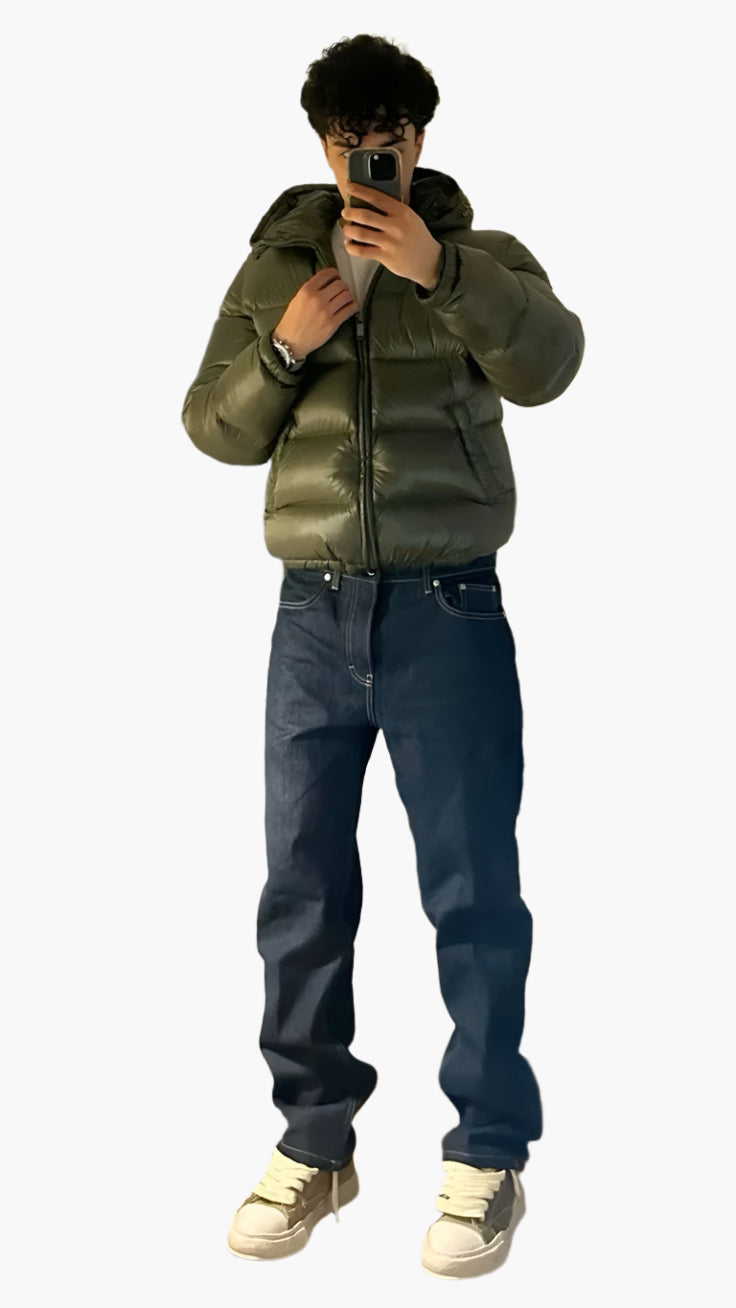 Men's Puffer Jacket Padded Full-Zip Insulated Quilted Warm Casual Layering Outdoor Winter Everyday Streetwear