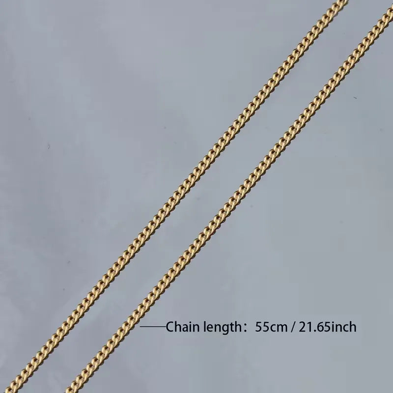 Men's Stylish Gold Chain Necklace Minimalist Design Everyday Accessory