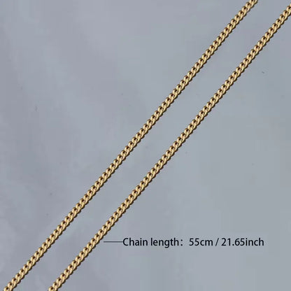 Men's Stylish Gold Chain Necklace Minimalist Design Everyday Accessory