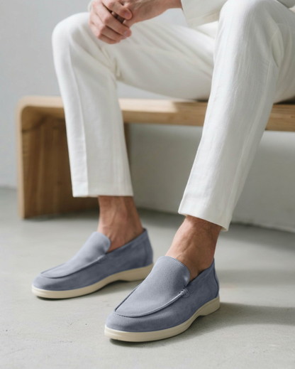 Men's Suede Loafers Slip-On Round Toe Moccasin Smart-Casual Office Casual Everyday Formal Leather Look Ellery