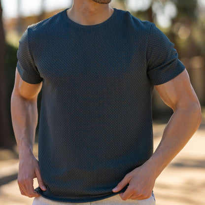 Men's Tee Short-Sleeve Crew Neck Elegant Casual Everyday Layering Smart-Casual Soft Versatile Basic Rune