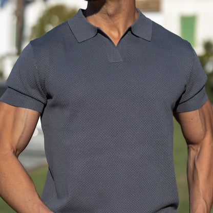 Men's Mesh Polo Shirt Short-Sleeve Collared Breathable Textured Casual Smart-Casual Everyday Golf Sport Regular Fit Osgood