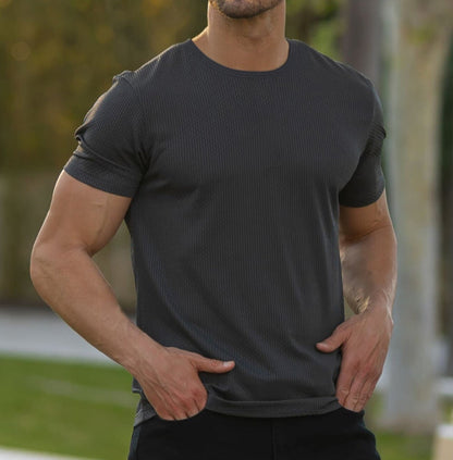 Men's Tee Short-Sleeve Crew Neck Elegant Casual Everyday Layering Smart-Casual Soft Versatile Basic Rune