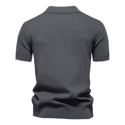 Men's Mesh Polo Shirt Short-Sleeve Collared Breathable Textured Casual Smart-Casual Everyday Golf Sport Regular Fit Osgood
