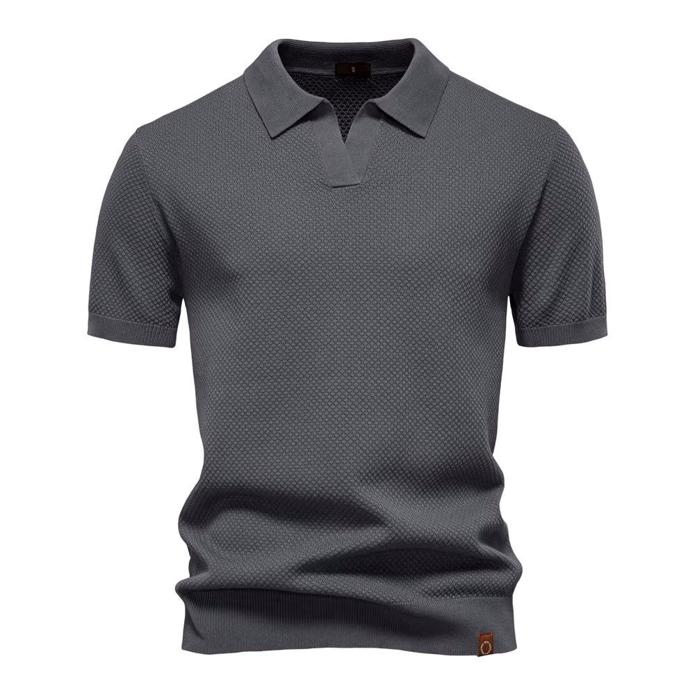 Men's Mesh Polo Shirt Short-Sleeve Collared Breathable Textured Casual Smart-Casual Everyday Golf Sport Regular Fit Osgood