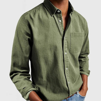 Men's Tailored Dress Shirt Slim Fit Long Sleeve Button-Down Smart-Casual