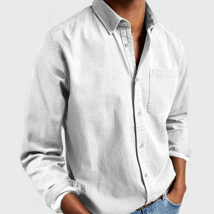 Men's Tailored Dress Shirt Slim Fit Long Sleeve Button-Down Smart-Casual