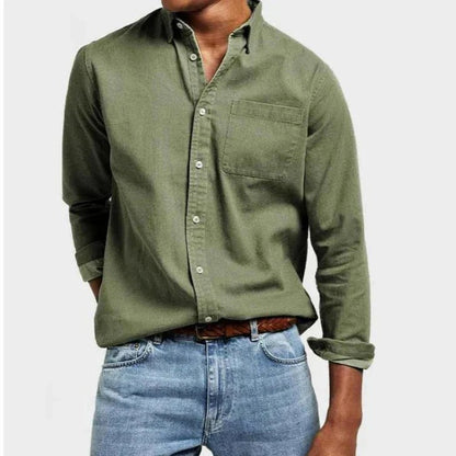 Men's Tailored Dress Shirt Slim Fit Long Sleeve Button-Down Smart-Casual