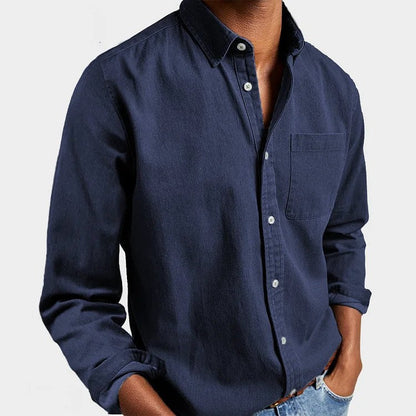 Men's Tailored Dress Shirt Slim Fit Long Sleeve Button-Down Smart-Casual