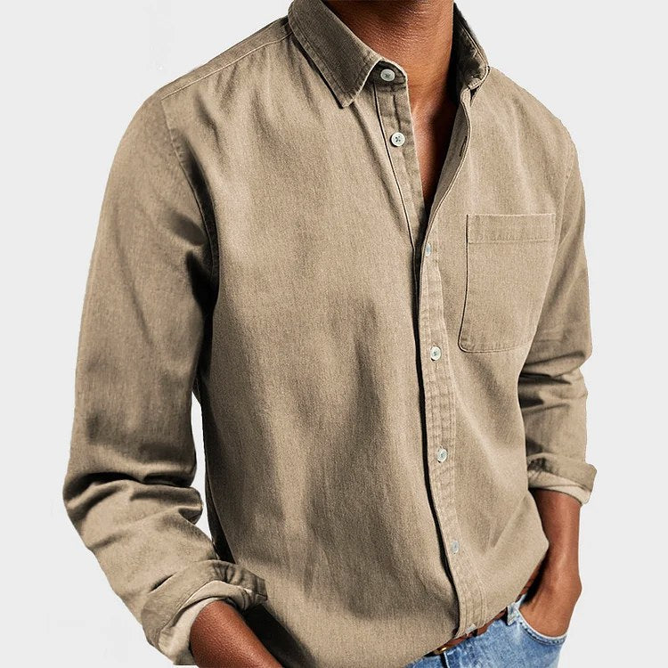 Men's Tailored Dress Shirt Slim Fit Long Sleeve Button-Down Smart-Casual