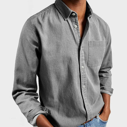 Men's Tailored Dress Shirt Slim Fit Long Sleeve Button-Down Smart-Casual