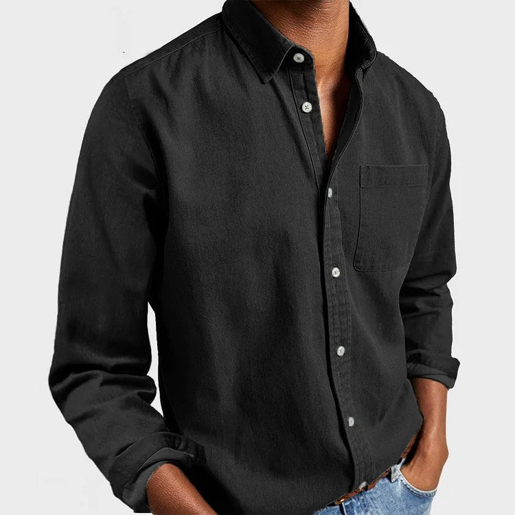 Men's Tailored Dress Shirt Slim Fit Long Sleeve Button-Down Smart-Casual
