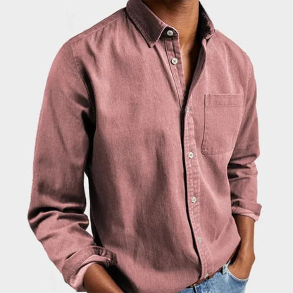 Men's Tailored Dress Shirt Slim Fit Long Sleeve Button-Down Smart-Casual