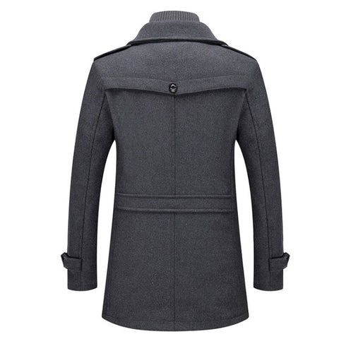 Men's Two-Piece Coat Tailored Fit Notched Collar Double-Breasted Formal