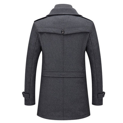 Men's Two-Piece Coat Tailored Fit Notched Collar Double-Breasted Formal