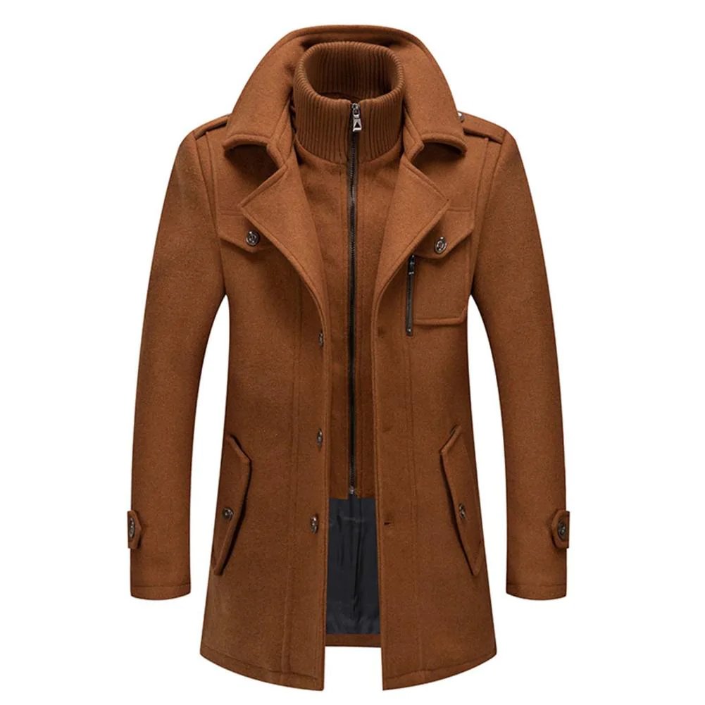 Men's Two-Piece Coat Tailored Fit Notched Collar Double-Breasted Formal