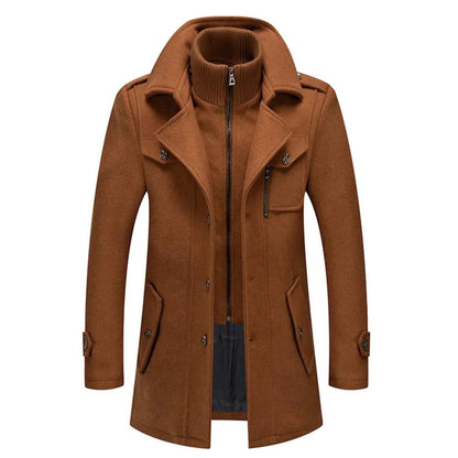 Men's Two-Piece Coat Tailored Fit Notched Collar Double-Breasted Formal