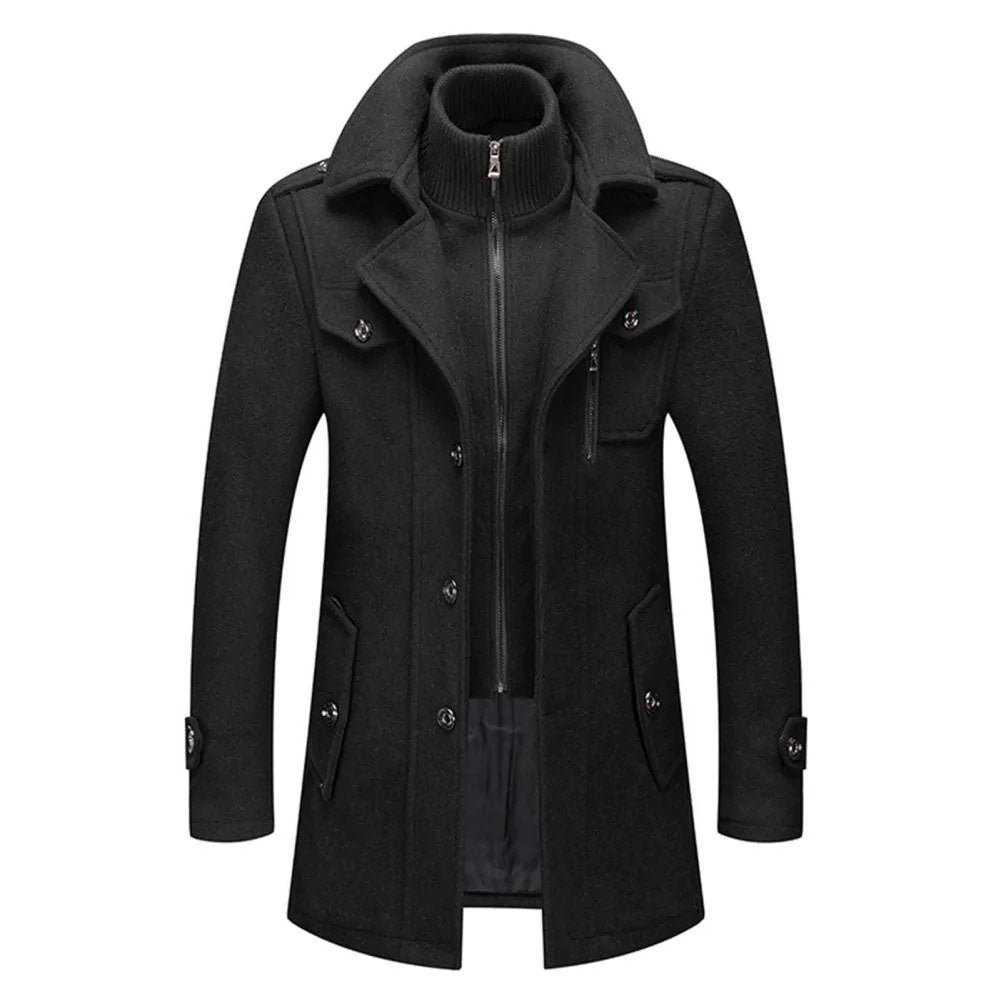 Men's Two-Piece Coat Tailored Fit Notched Collar Double-Breasted Formal