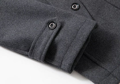 Men's Two-Piece Coat Tailored Fit Notched Collar Double-Breasted Formal