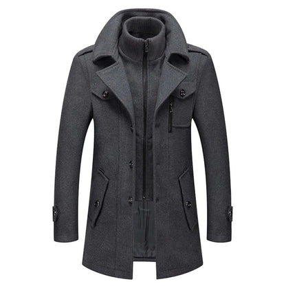 Men's Two-Piece Coat Tailored Fit Notched Collar Double-Breasted Formal