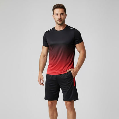 Men's Sports Set Two-Piece Quick-Dry Moisture-Wicking Athletic Gym Training Running Activewear Everyday Breathable Dax