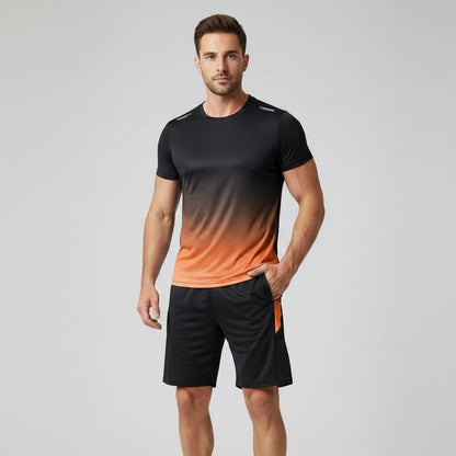 Men's Sports Set Two-Piece Quick-Dry Moisture-Wicking Athletic Gym Training Running Activewear Everyday Breathable Dax